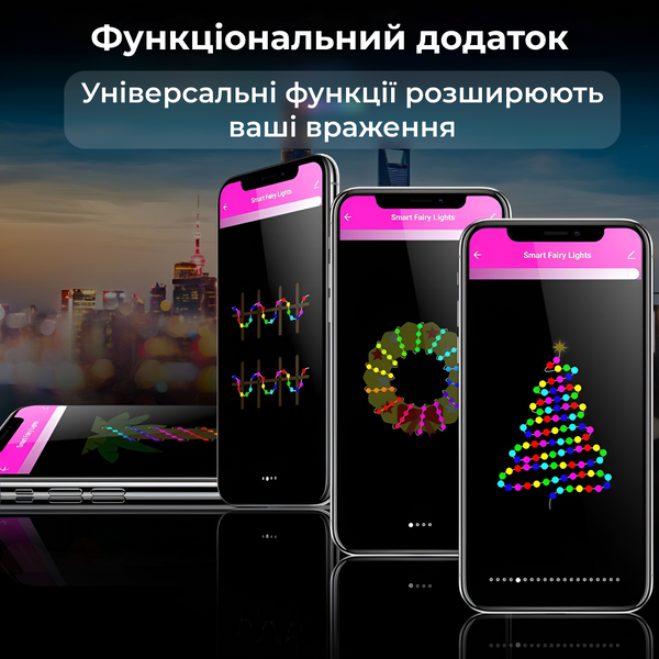 Розумна гірлянда GarlandoPro 1733043ML 250LED 2.5 метри смарт гірлянда роса 1733043ML фото