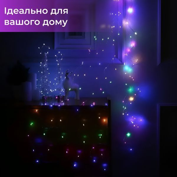 Гирлянда светодиодная на батарейках GarlandoPro 100LED 10 метров медный провод светодиодная гирлянда 1733027ML фото