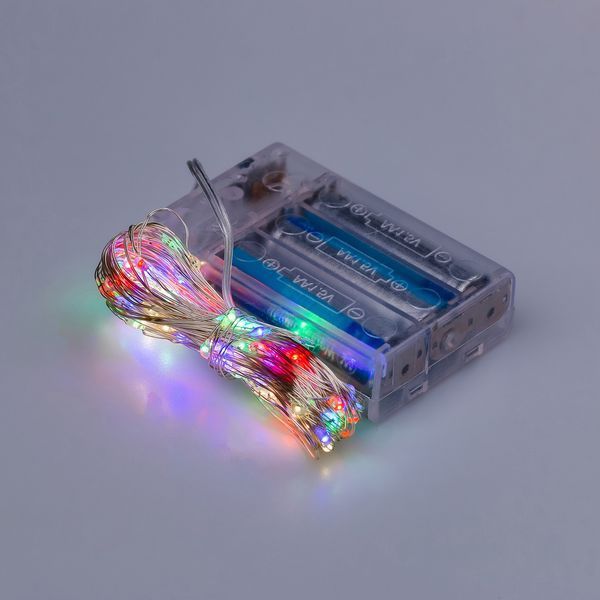 Гирлянда светодиодная на батарейках GarlandoPro 100LED 10 метров медный провод светодиодная гирлянда 1733027ML фото