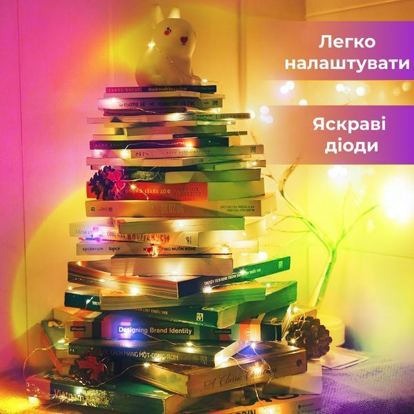 Гирлянда светодиодная на батарейках GarlandoPro 100LED 10 метров медный провод светодиодная гирлянда 1733027ML фото
