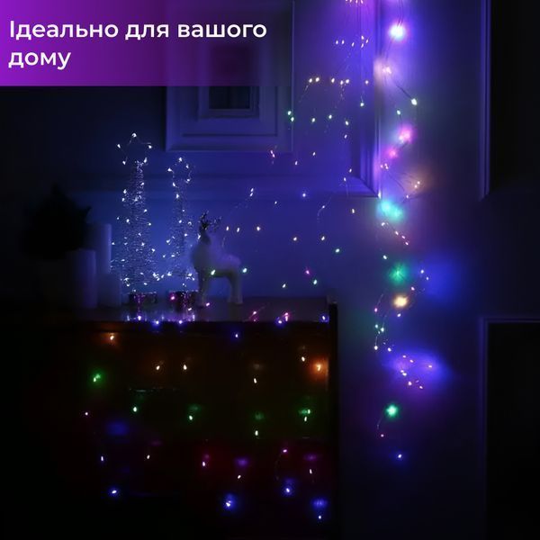 Гирлянда светодиодная конский хвост GarlandoPro 200LED Роса 2м&nbsp;10 линий 173309ML 1733011W фото