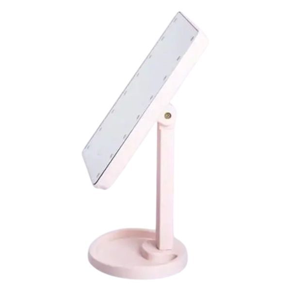 Дзеркало косметичне 21х16 см 16 LED Чорне HP-10-3AP HP-10-3AP фото
