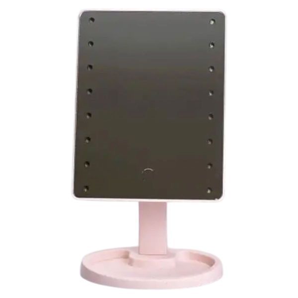 Дзеркало косметичне 21х16 см 16 LED Чорне HP-10-3AP HP-10-3AP фото