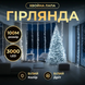 Новорічна гірлянда Хвойна лапа 100 м 3000 LED білий провід Біле сяйво D3000L100MWW D3000L100MWW фото 1