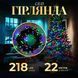 Гірлянда нитка 22 м на 218 LED лампочок світлодіодна чорний провід 8 режимів работи M500LEDML M500LEDBL фото 9